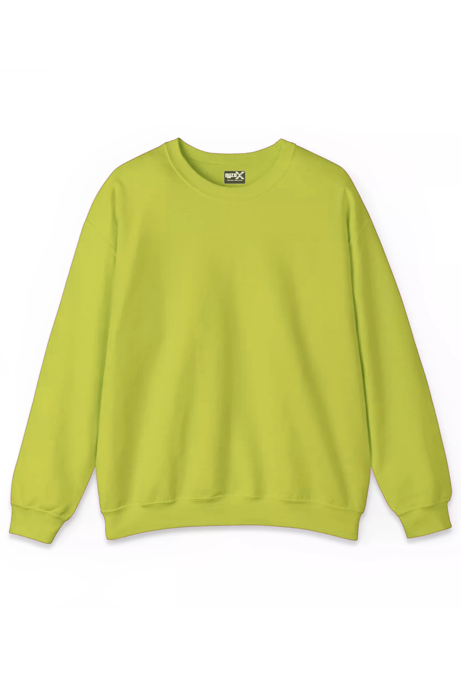 Cotton Full Sleeve Sweatshirt For Men (Lemon Green)